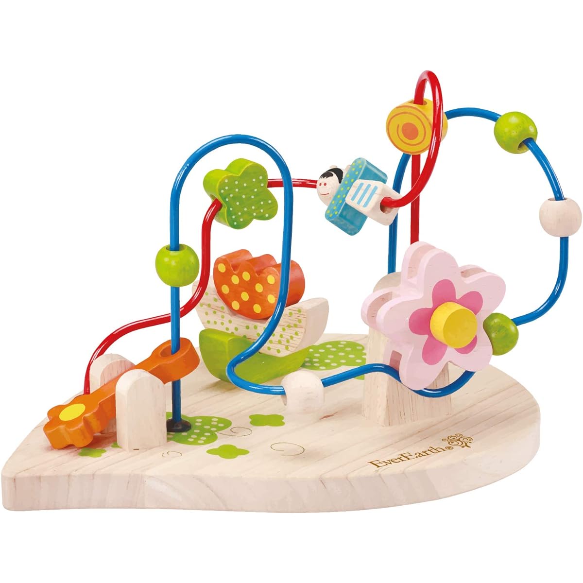 Everearth - EE30895 - First Age Toy - Abacus Heart Pretty Flowers