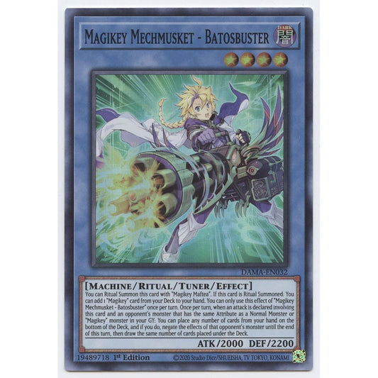 Magicy Mecha Musket - Batos Buster - DAMA-EN032 - Super Rare - First Edition.
