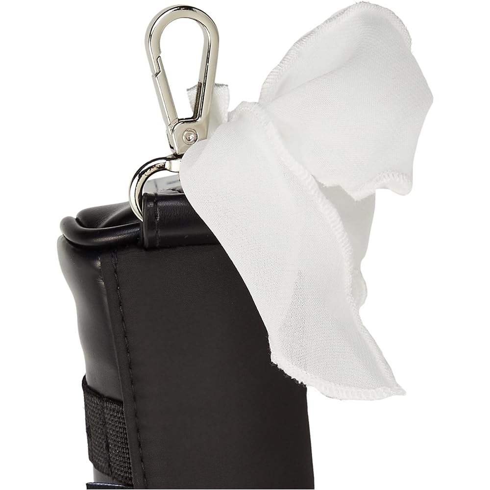 [DESCENTE GOLF] Golf Ball Holder [LUXE] Holds 2 Balls with Tee Holder Luxury Elegant Stylish DQCTJX61 Women's BK00 (Black)