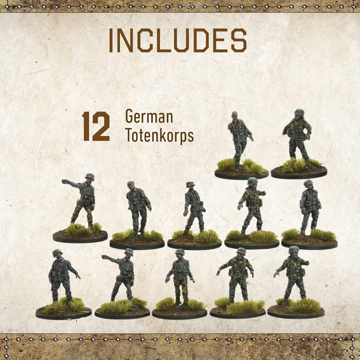 Wargames Delivered Bolt Action Konflikt '47 German Totenkorps with Digital Supplements by Warlord Games, 28mm Conflict '47 WWII Tabletop Miniature Model for Miniature Wargames