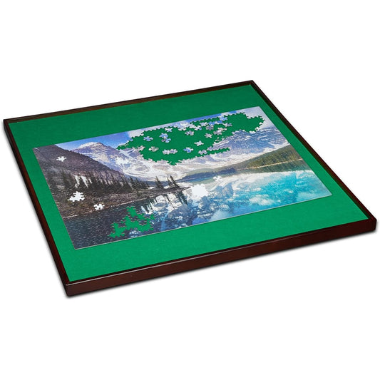 1500 Piece Square Rotating Lazy Susan Wooden Jigsaw Puzzle Table Puzzle Board 34" x 34" Portable Puzzle Table for Adults and Kids