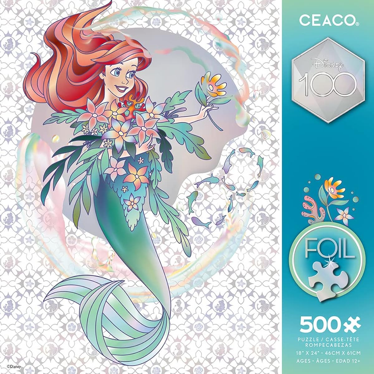 Ceaco - Foil Puzzle - Platinum Princess - The Little Mermaid - 500 Piece Jigsaw Puzzle