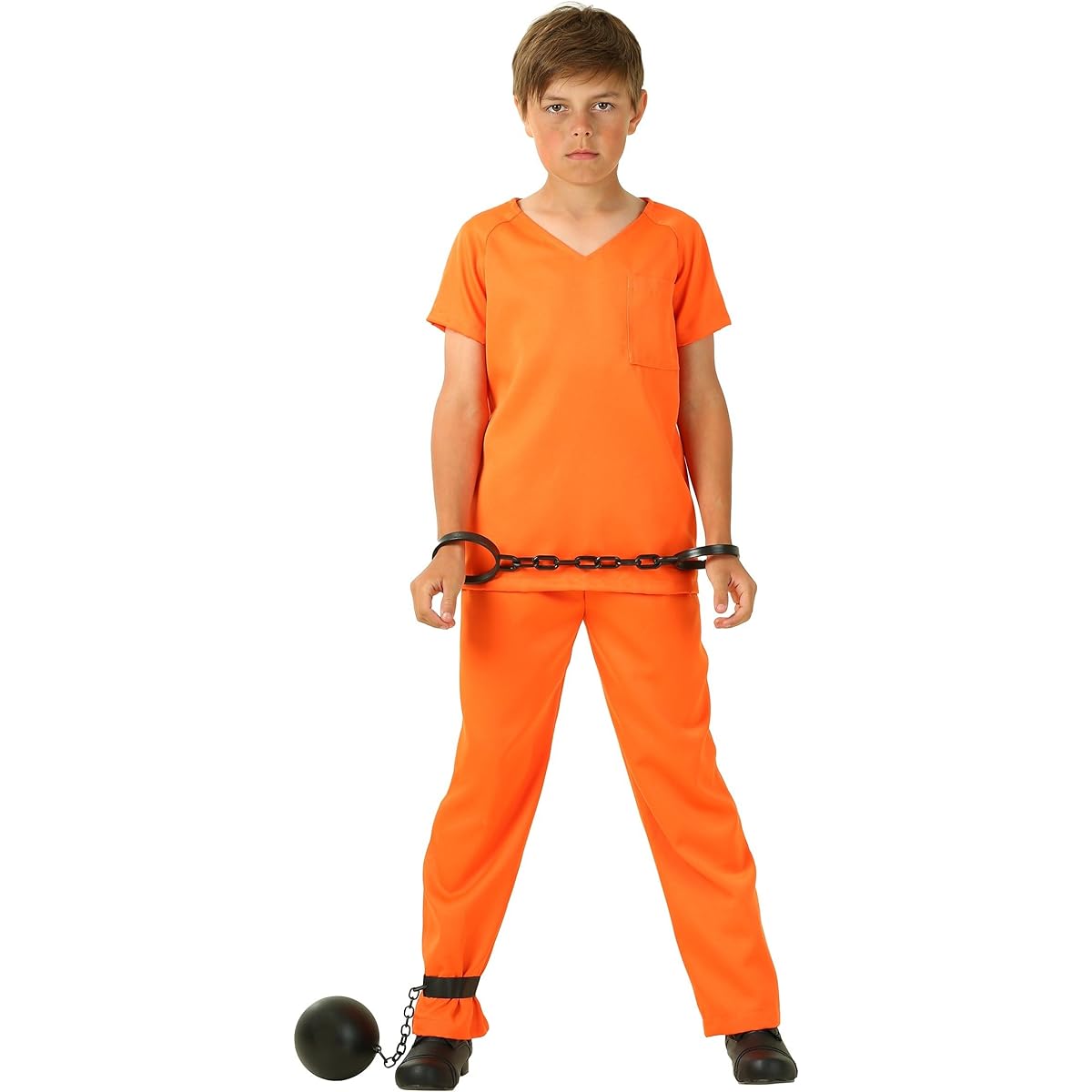 Boy's Orange Prisoner Costume