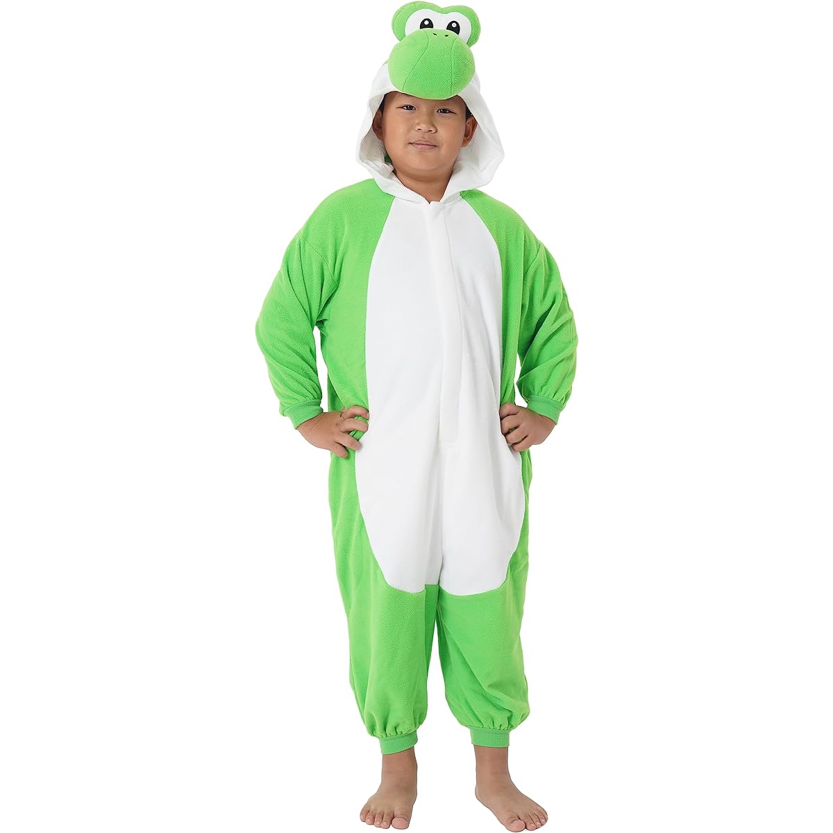 SAZAC Fleece Kigurumi Super Mario Yoshi for Kids BAN-061H, 130cm