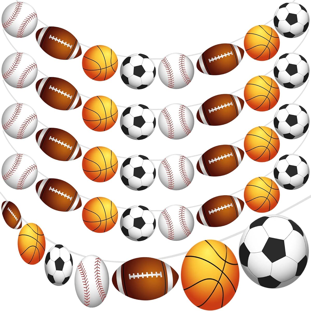 Sports Theme Banners Sports Garland Sports Birthday Party Decorations Sports Hanging Banners Sports Party Supplies