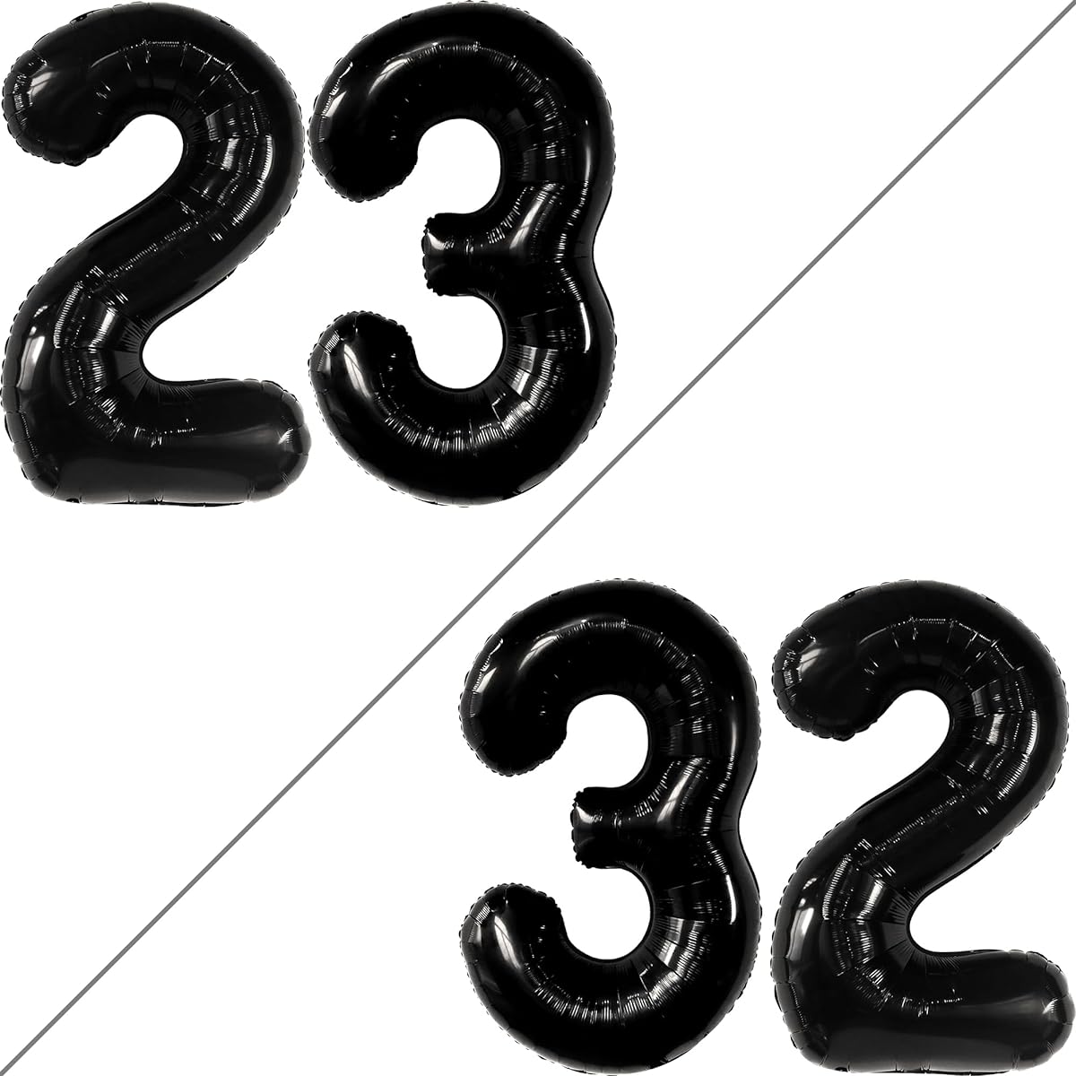 KatchOn Large 26 Black Balloons Number - 40 Inch | Black 26 Birthday Balloons 26th Birthday Decorations for Men | 26th Birthday Balloons for Women | 26th Birthday Decorations | 26 Black Balloons.