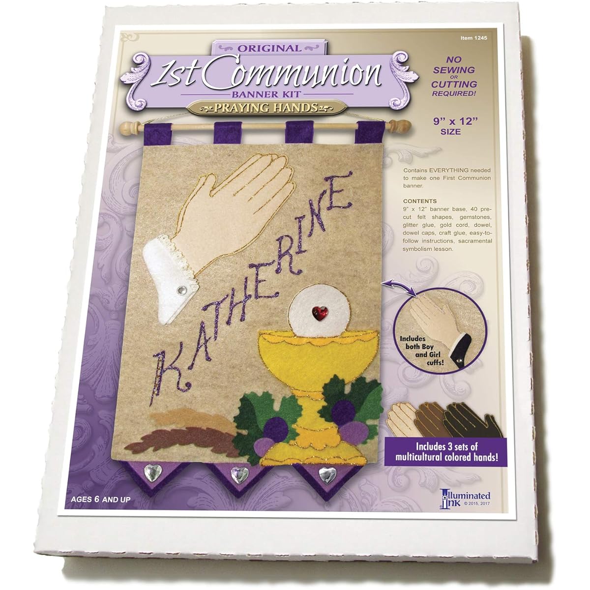 First Communion Banner Kit Purple LYSB00UCB35NG-TOYS