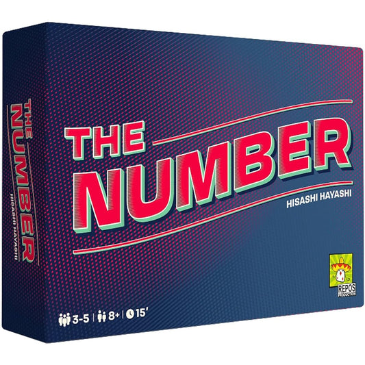 Repos Production The Number Party Game | A fun bluffing and risk-taking strategy board game | Great family game for kids and adults | For ages 8 and up | For 3-5 players | Average play time 15 minutes | Made by Repos Production