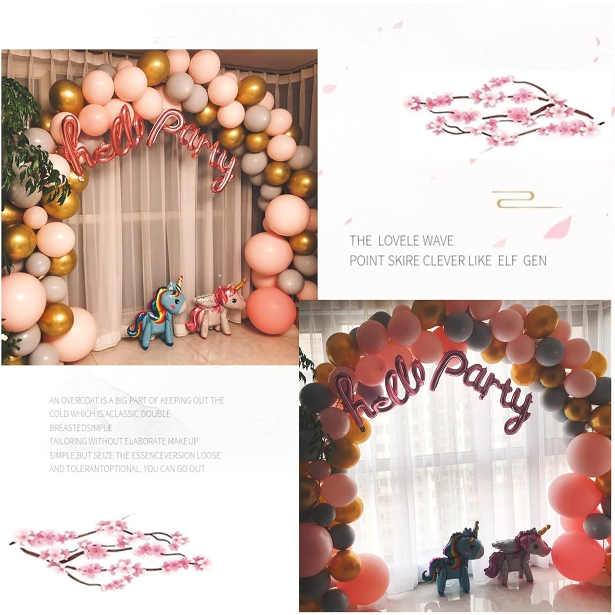 Round Wedding Arch Archway Backdrop Display Stand Metal Wedding Archway Ring Frame Iron Circle Background Flower Balloon Decoration Road Lead for DIY Event Party Photo Booth (Gold Balloon Included)
