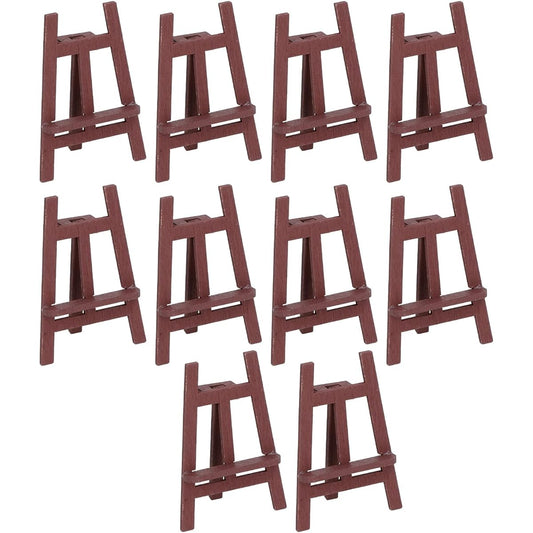 Naroote Miniature Easels Dollhouse Easels Sturdy Pine Wood 10pcs 1:12 1:6 Scale