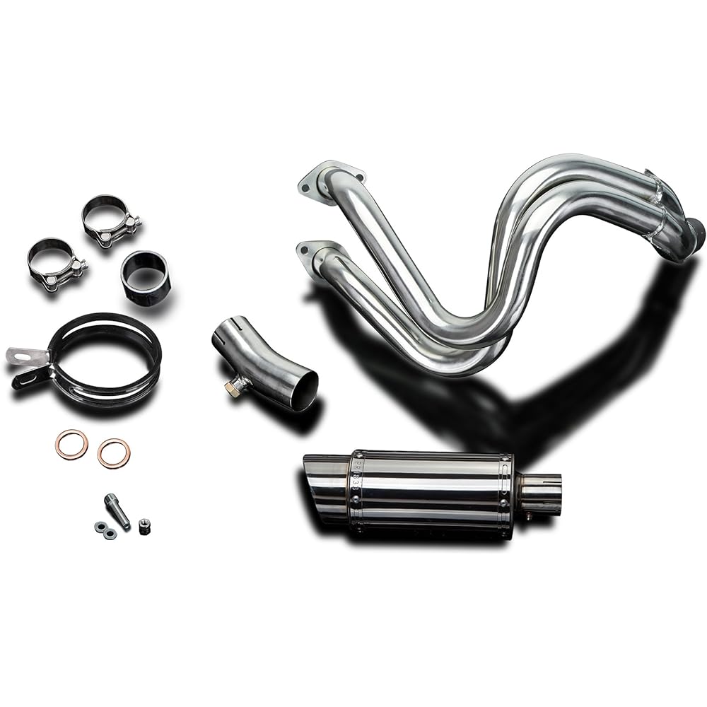 DELKEVIC Full Exhaust Stainless Lace Muffler KAWASAKI NINJA 650 2017-2018 Down Pipe Muffler COM02BW