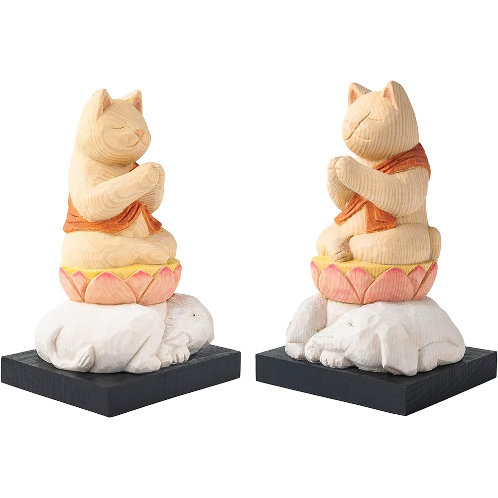 Cat Buddha Fugen Bodhisattva (Guardian Principal Image of the Year of the Dragon and Snake) Buddha Shop Sakai Prototype Supervision_Twelve Zodiac Guardian Principal Image Beckoning Cat Maneki Cat Ornament (NB8 Fugen)