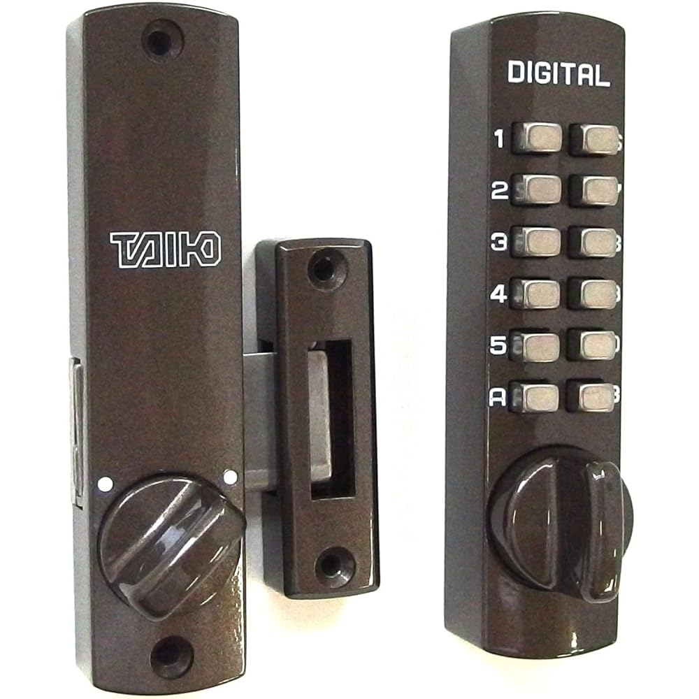 Taiko Digital Lock Puchi Puchi Surface Lock Fixed Thumb Turn P-700 AM Amber