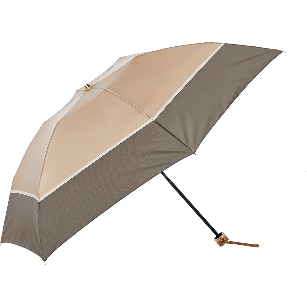 [Moonbat] Umbrella MOONBAT LANVIN COLLECTION Twill Yarn Dye Umbrella Foldable Umbrella Bicolor Simple Stylish Cute Gift Women's Rib Length: Approx. 55cm
