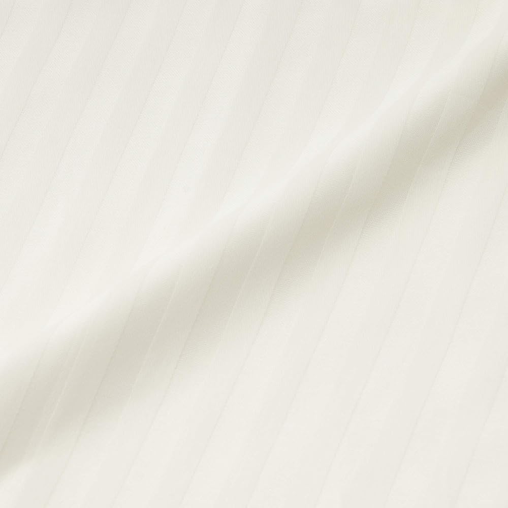 [Genuine French Bed] Duvet Cover White Double (Width 190 x Length 210 cm) "Line & Earth N" 100% Cotton Antibacterial Deodorizing 360110300