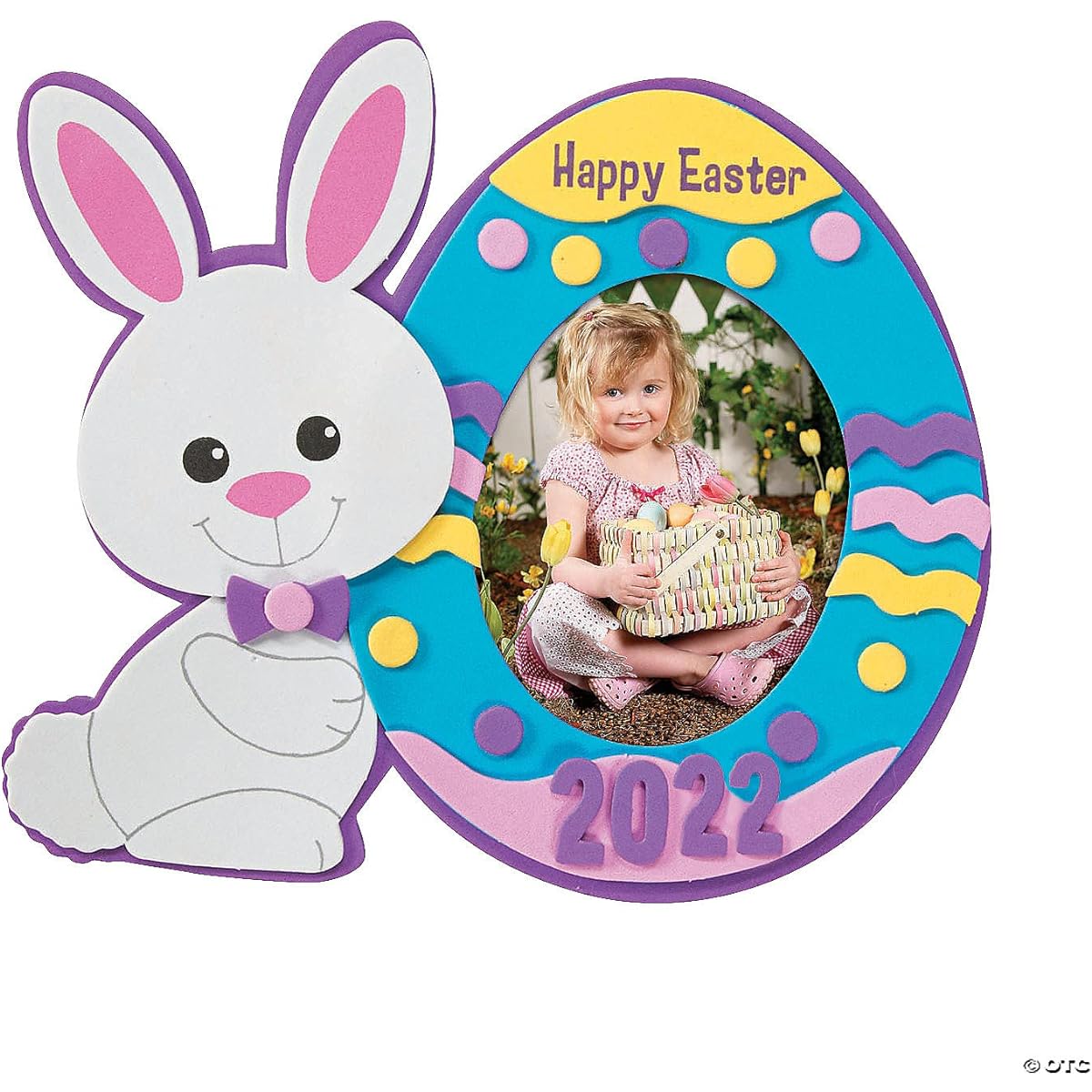 Fun Express - Foam Easter Picture Frame with Date CK-12 for Easter - Craft Kit - Fixed Craft Kit - Frame - Easter - 12 Pieces
