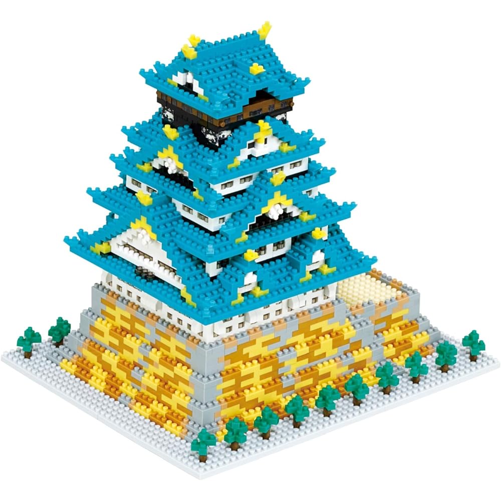 Kawada Nanoblock Osaka Castle Deluxe Edition NB-049 & Nanoblock Shuri Castle NBM-030 [Set Purchase]