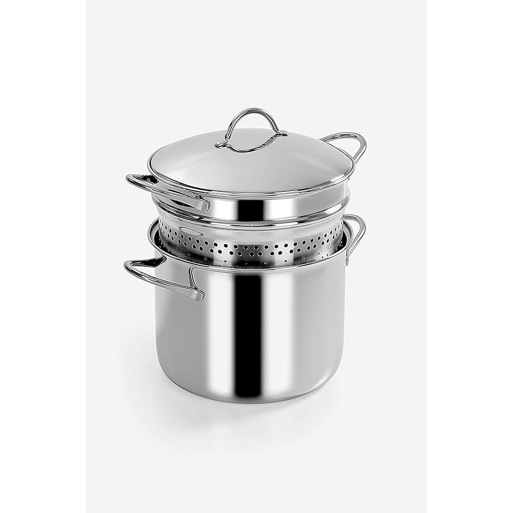 Barazzoni Pasta Pot Stainless Steel IH Compatible ∅22 x H22cm Pasta Pot PASTAMANIA 401049022