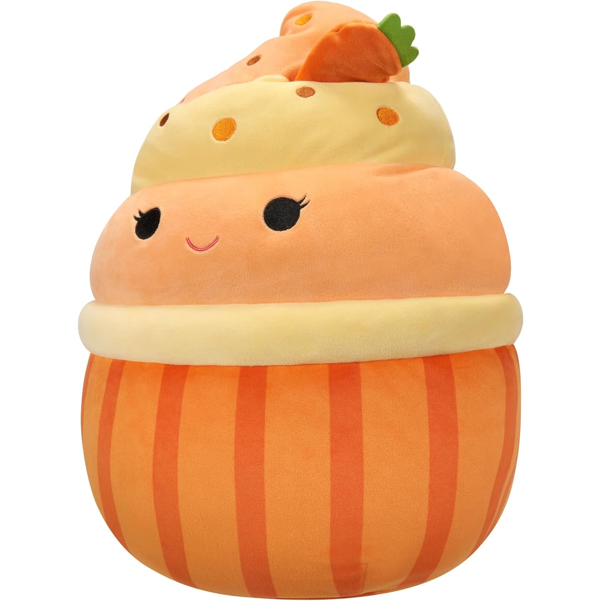 Squishmallows Original 20" Keisha Carrot Cupcake with Orange Swirl Frosting - Official Jazzware Jumbo Plush