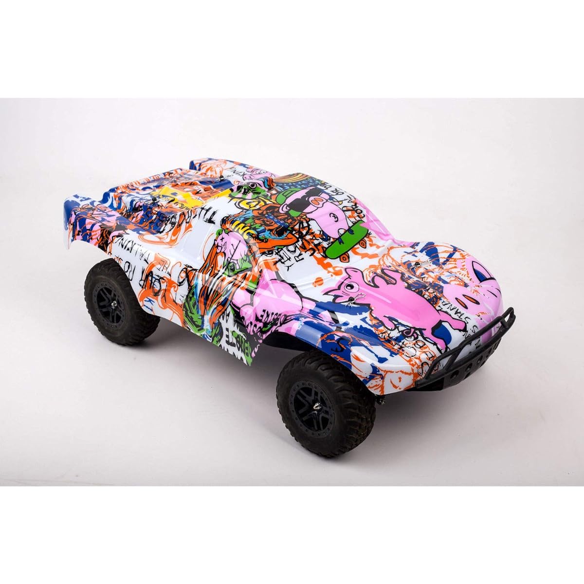 SS-PIG-02 Compatible Custom Body Graffiti Pink Pig Style Replacement for 1/10 Scale RC Car or Truck (Truck Not Included)
