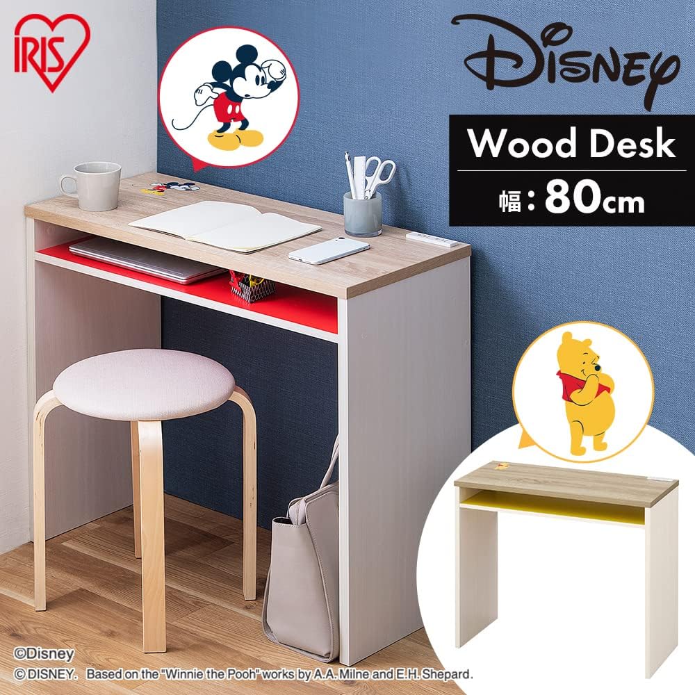 Iris Ohyama Desk Storage Study Desk Wood Desk WDK-800 Winnie the Pooh