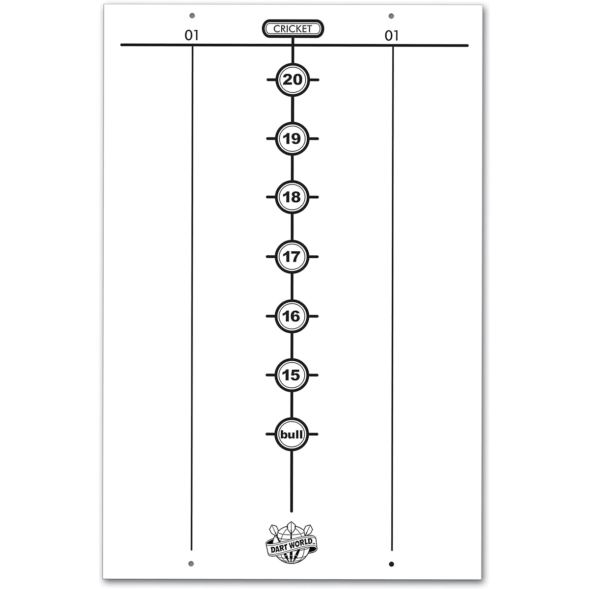 Dart World 47531 Whiteboard Darts Scoreboard (Large)