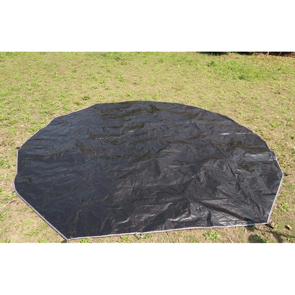 D&R [Ground Sheet for Bell Tent] Waterproof 120gPE Tent Sheet Tent Mat One Pole Floor Sheet Outdoor Camping Compact Easy to Carry 3/4/5/6m (4m, 11 corners)