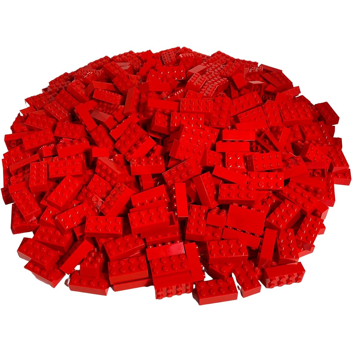 Lego City - 100 Bricks with 2x4 Studs Red - Basic Blocks - 3001
