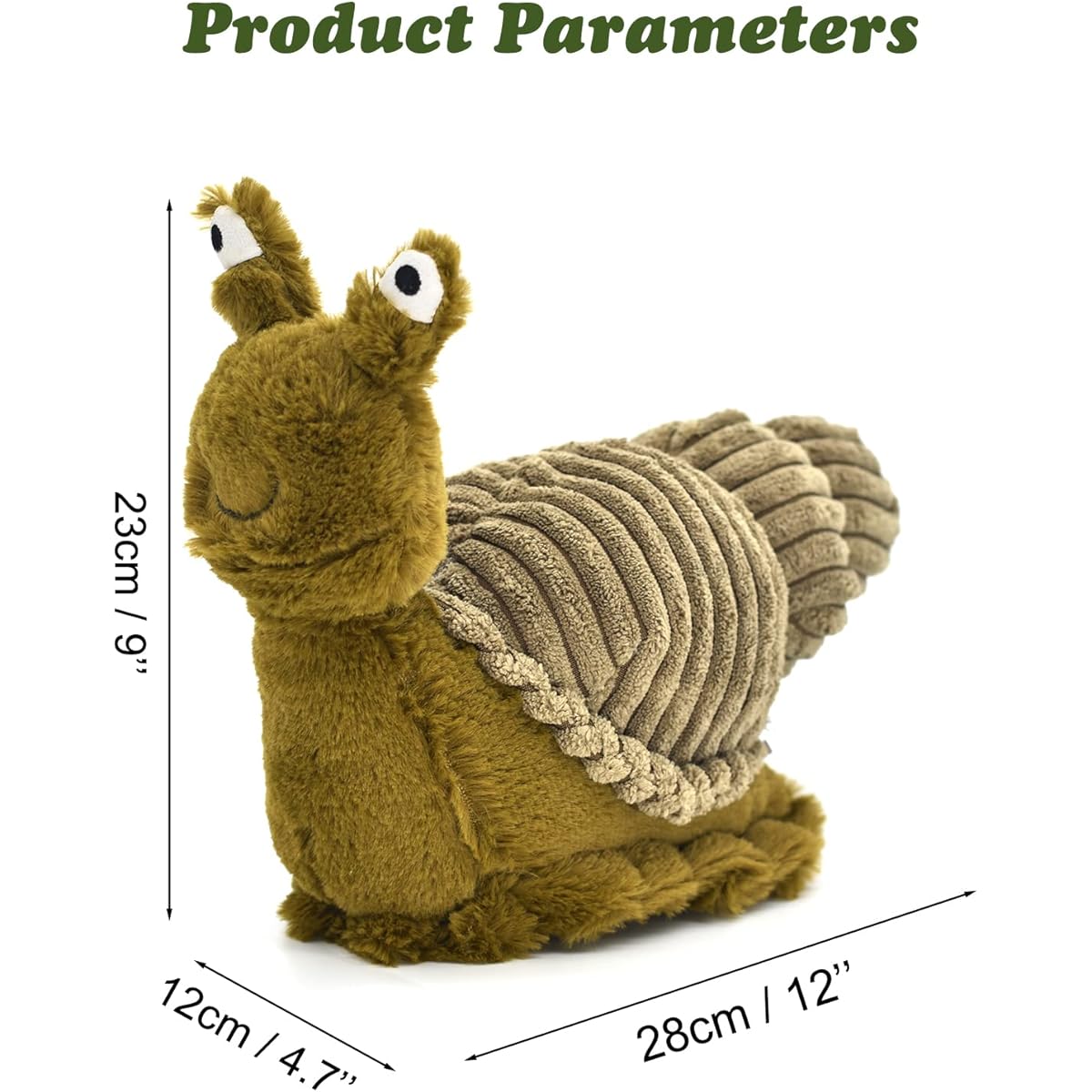 11" Snail Doll Soft Plush Toy Gift for Kids Toddlers Birthday