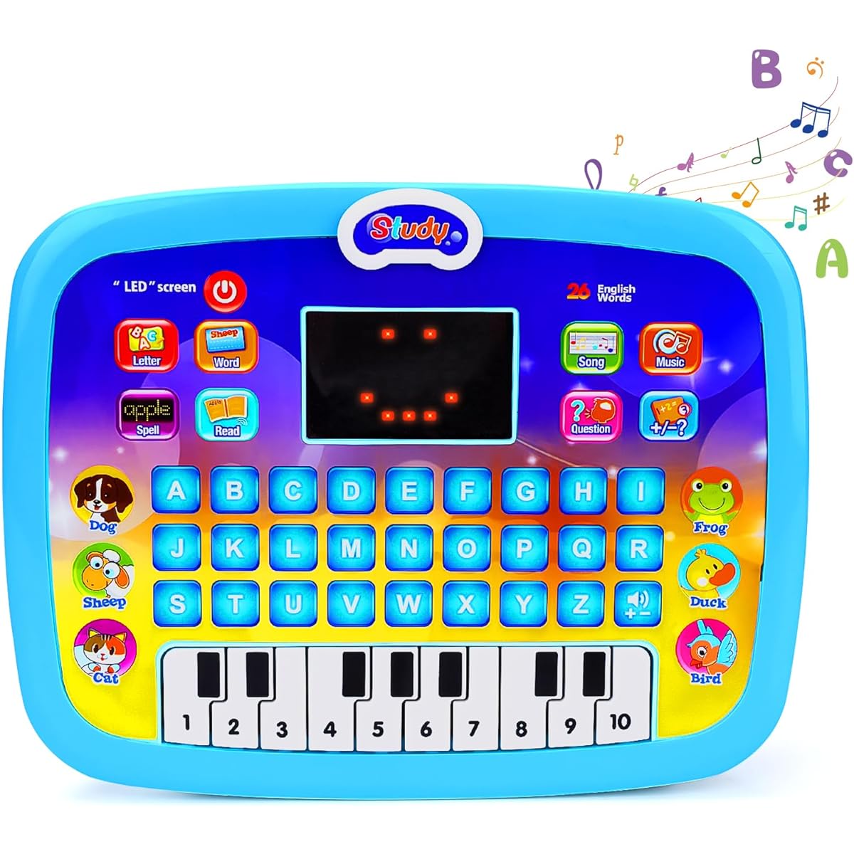 1 2 3 Years Old Boys Learning Toys Educational Preschool Pad Kids Boys Interactive Electronic Toys 1-3 Years Baby Early Development Toys Boys Girls Children 12m 18 Months (Blue)