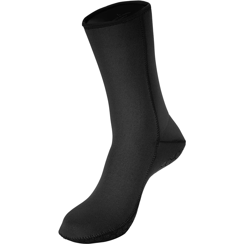 CRESSI Scuba Diving Fins Socks Unisex [ORATA] 2.5mm Thick Smooth Skin Anti-Slip Grip Sole Black [Genuine]
