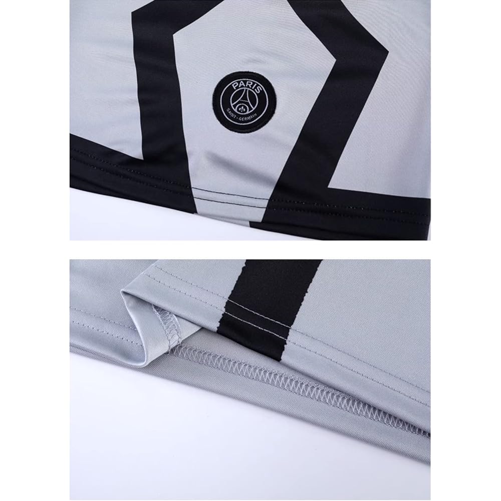 [SUNESA] Soccer Uniform 22-23 PSG Paris Saint-Germain AWAY Children Adult Mbappe Jersey Number 7 Practice Wear Breathable Quick Dry Present Junior Replica Jersey