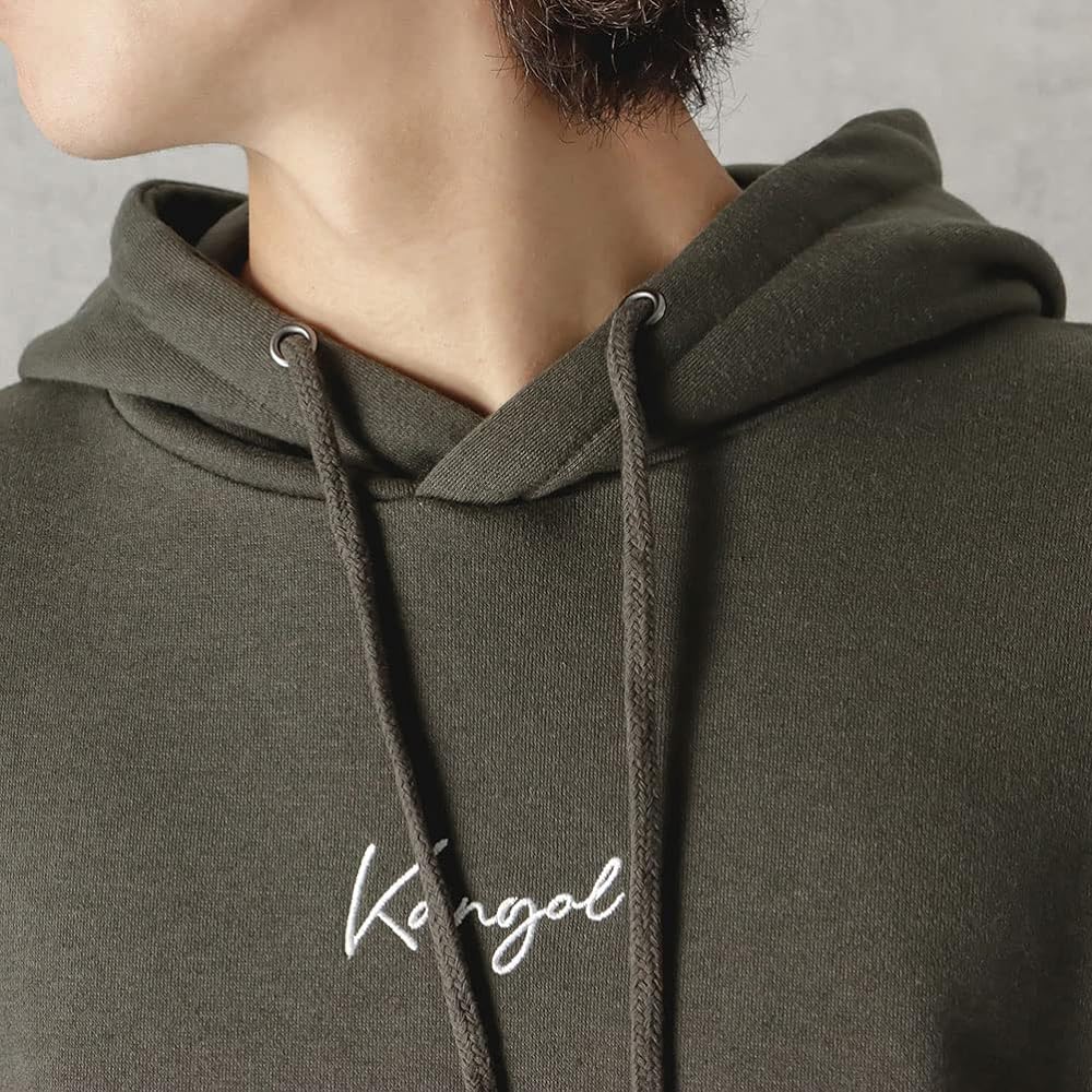 [Kangol] Parka Long Sleeve T-Shirt M L XL Available in 4 Colors Faux Layered Side Slit Back Print Logo Brand Popular Tops Men's