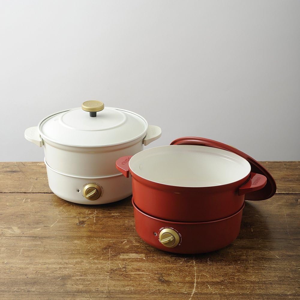 BRUNO grill pot white BOE029-WH