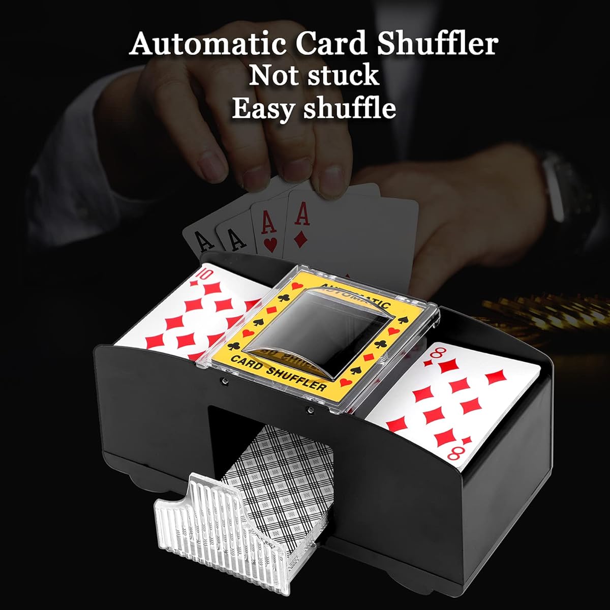 SZBJSMF Card Shaffer Automatic Card Shaffer with USB Line Playing Cards/Poker/Uno/Home Card Game
