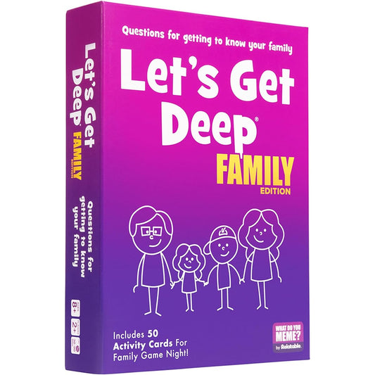 WHAT DO YOU MEME? Let's Get Deep® Family Edition - Family Conversation Cards - Getting to Know Each Other Card Game