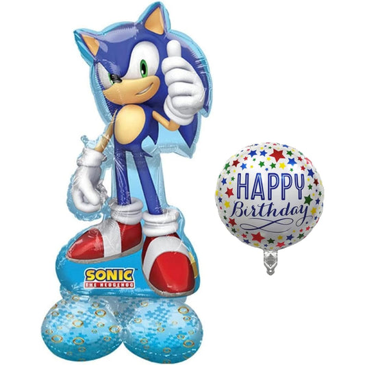 53" Sonic the Hedgehog Airloonz Balloon Birthday Decorations Sonic Balloons Sonic Party Supplies