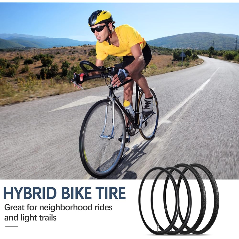 Set of 2, 700 38C Tire, 700X38C 40-622 Bicycle Tire + 700X35/43C Bicycle Tube American Style Valve 48mm + 700X33/50C Bicycle Rim Tape Width 24mm + Tire Lever, Tire 700 38C, Road Bike Tire 700 38C, 700 38C Tire 2 Pieces Set, 700C Tire, 700 38C Bicycle Tir