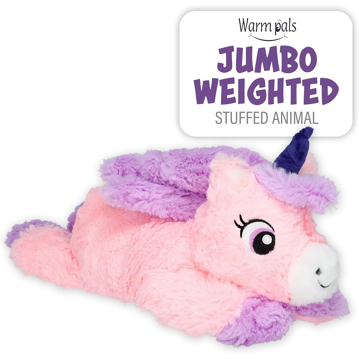 Warm Pals 1i4 Group Weighted Hug Unicorn 4 lbs Cozy Microwavable Lavender Scented Plush Toy Calming and Cozy Stuffed Animal