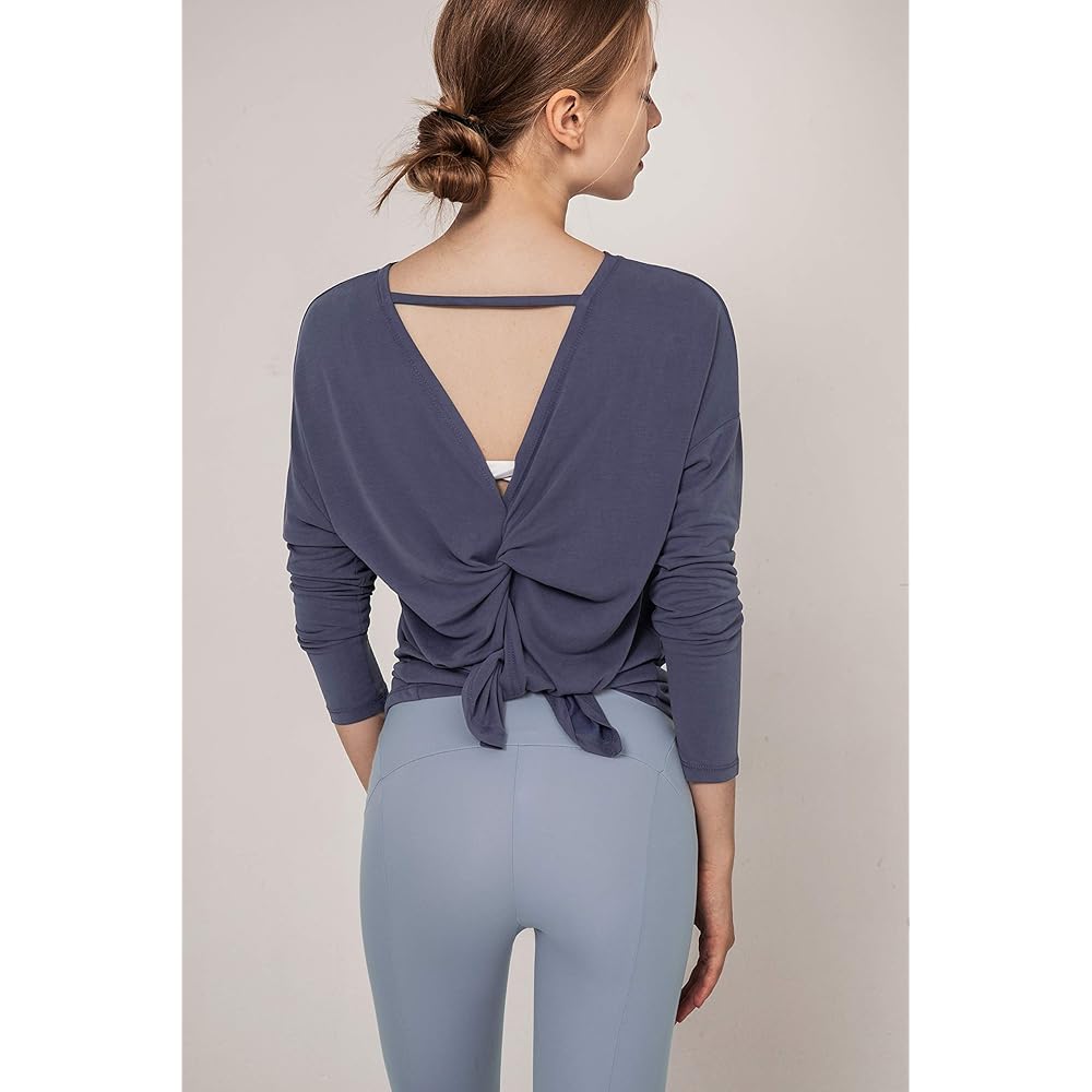 [ZEN WEAR] Supervised by instructors, yoga wear for ultimate comfort and ease of movement, tops, long sleeve t-shirts, women's sports, body cover, gym wear, training wear, long length, sweat absorbent, quick drying