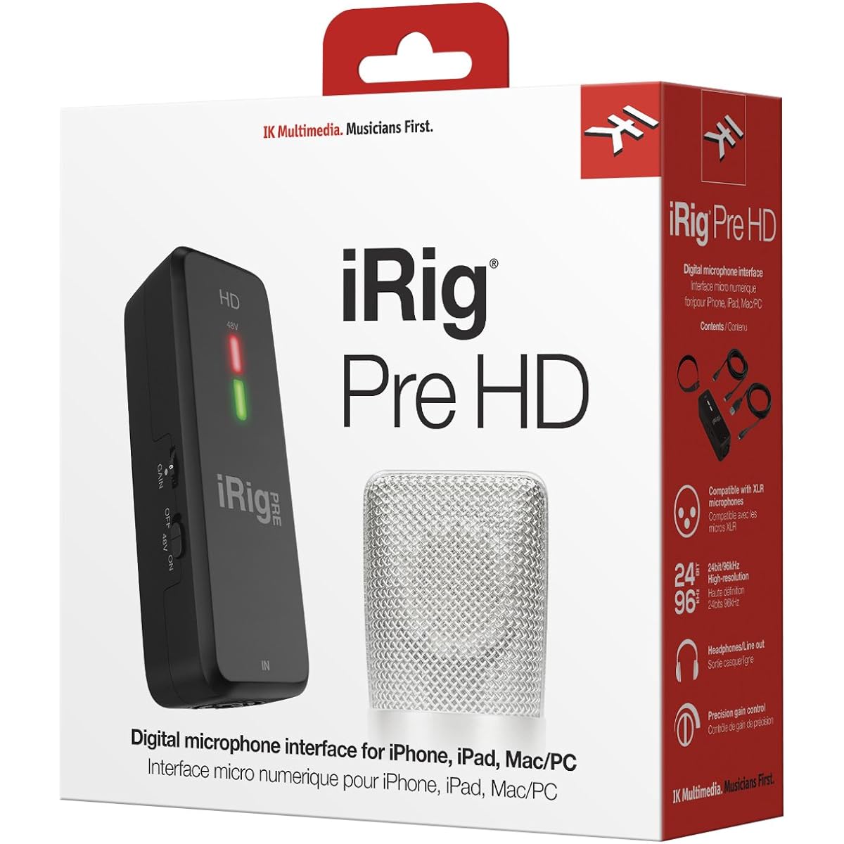 IK Multimedia iRig Pre HD Mobile Microphone Interface with Class A Preamp [Domestic Genuine Product]