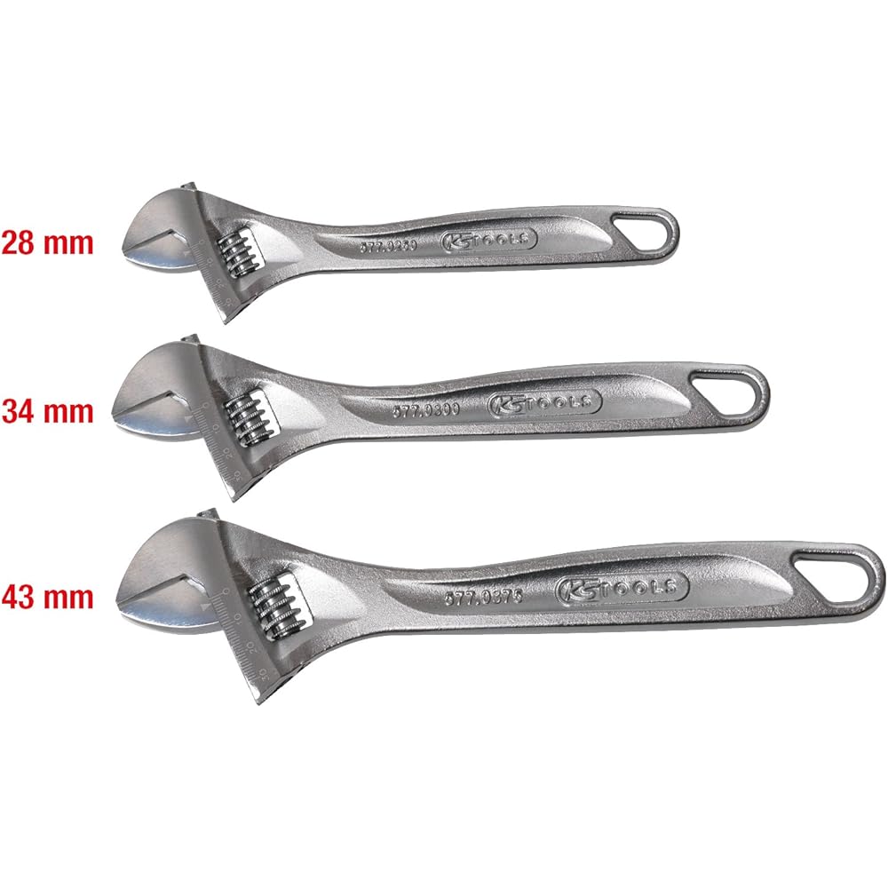 KS TOOLS CLASSIC Adjustable spanner set 3 pcs 577.0399