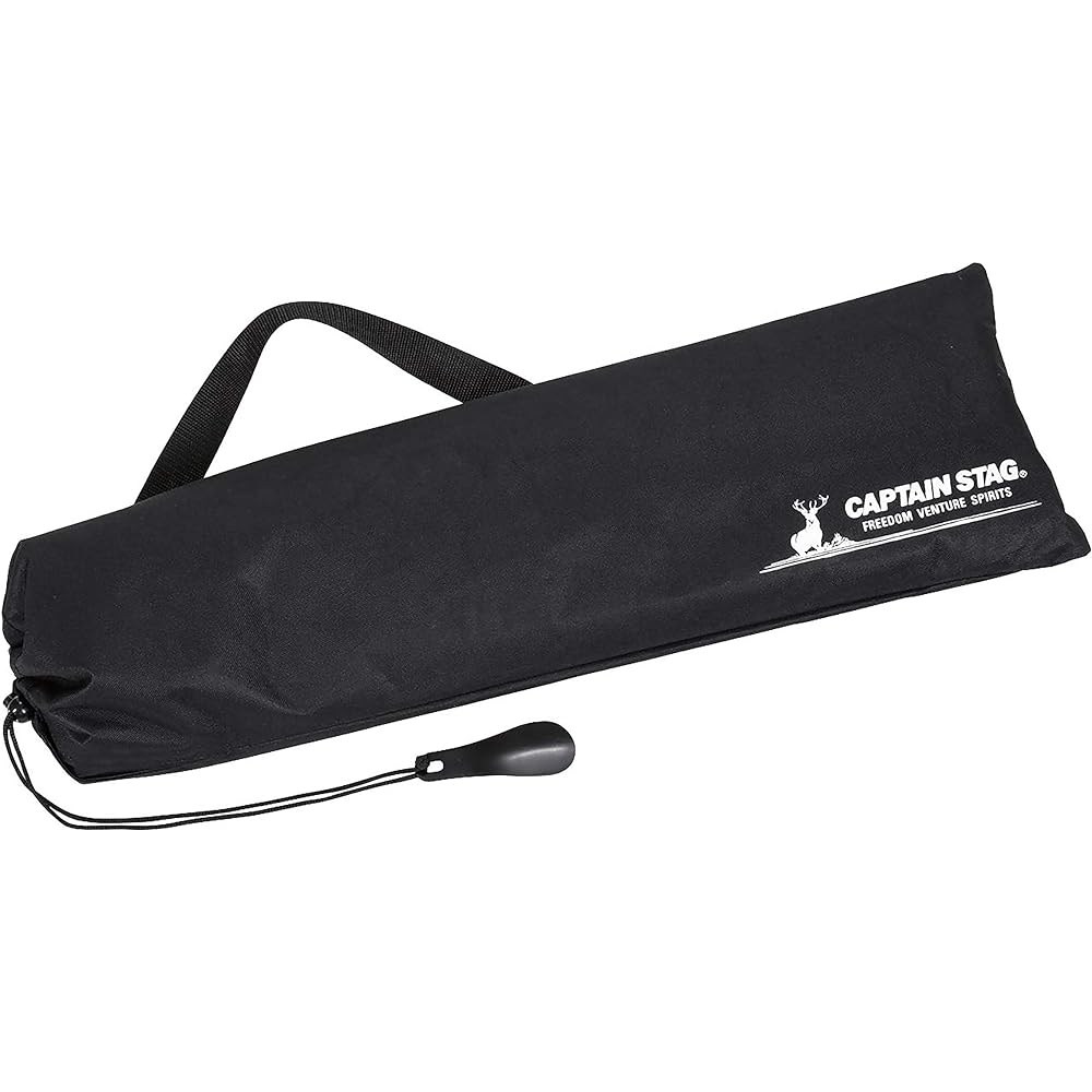 CAPTAIN STAG Outdoor Bed Bed Cot Low Style Compact Bed with Storage Bag [Black/Khaki] UB-2005/UB-2008