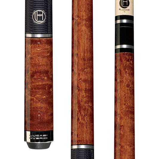 Lucasi Hybrid LHE20 Birdseye Maple Brazilian Brown Stain Pool/Billiard Cue Stick