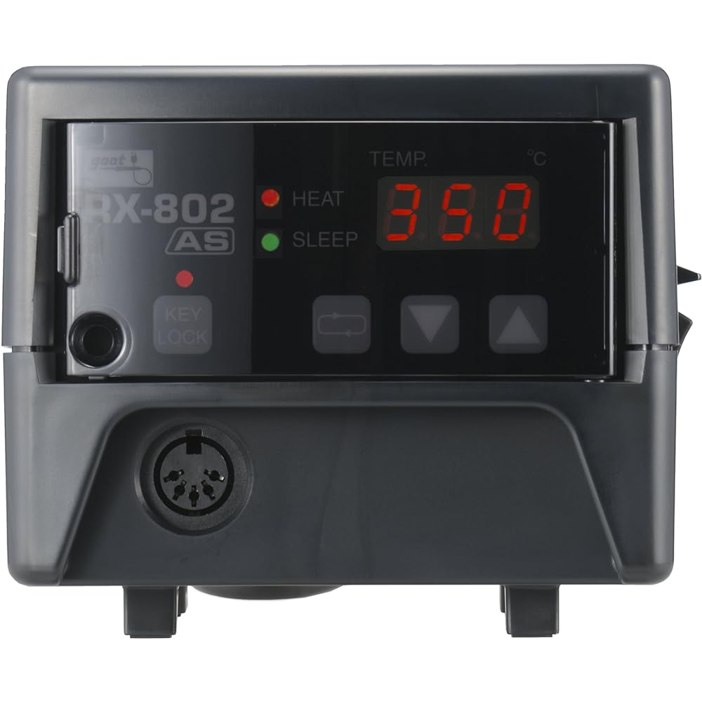 goot Station type temperature controlled soldering iron Compatible with lead-free soldering (no tip) [Lightweight and compact] [Quick temperature rise] [For electronic work, etc.] RX-802AS Made in Japan Soldering iron Soldering iron Iron stand Temperatur