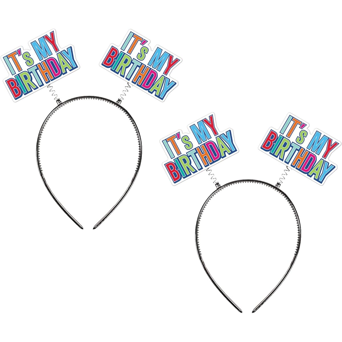 Beistle 2 Pieces It's My Birthday Headband Boppers Party Celebration Headwear One Size Multicolor