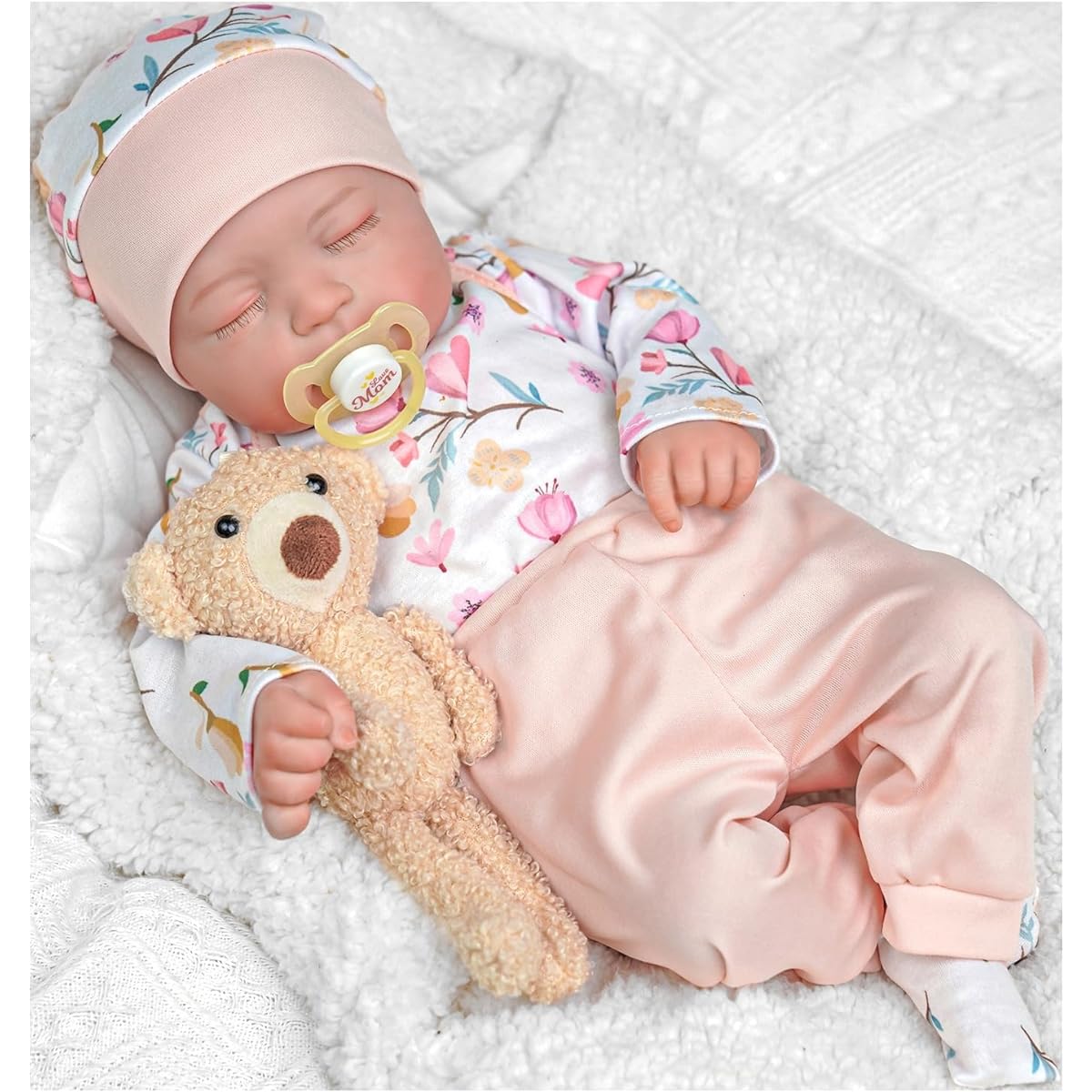 BABESIDE Lifelike Reborn Baby Doll - 22 Inch Lifelike Newborn Baby Doll Girl Sleeping Baby Lifelike for Kids