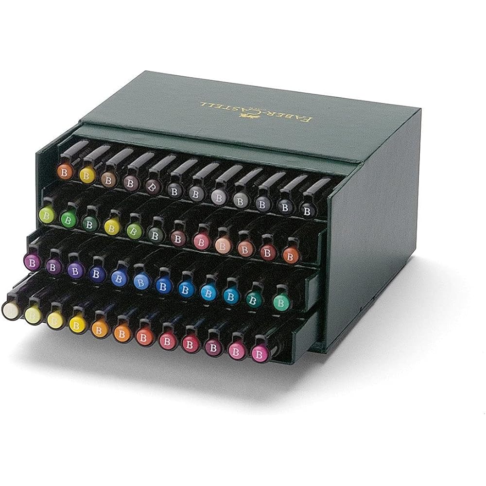 Faber-Castell Pitt Artist Pen Set Studio Box 48 Colors Set 167148 [Genuine Japanese Product]