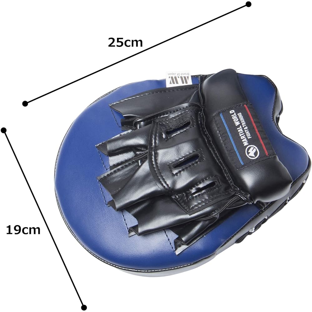 MARTIAL WORLD Professional Punching Mitt PM140-BUBK Blue Black Height 25 x Width 19 x Thickness 4cm