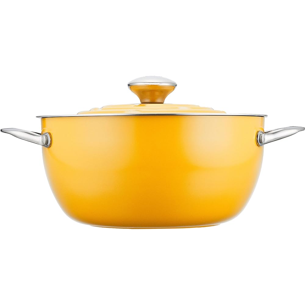 Meyer Two-handed Pot 24cm Aluminum Alloy IH Compatible Lightweight Yellow "Light Pot Set" [Domestic Genuine Product] LPT-2SYL